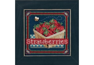 вишивка гладдю MH141613 Полуниця. Набір для вишивки в змішаній техніці Mill Hill