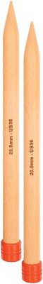 35215 Спиці прямі Jumbo Birch KnitPro, 25 см, 20.00 мм - 1