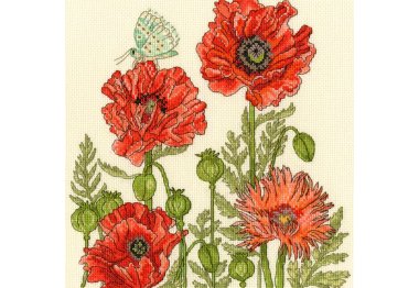  XFY1 Набор для вышивания крестом Poppy Garden "Маковый сад" Bothy Threads