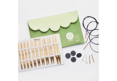 спицы для вязания 22553 Набор съемных круговых спиц Deluxe Bamboo KnitPro спицы для вязания 22553 Набор съемных круговых спиц Deluxe Bamboo KnitPro