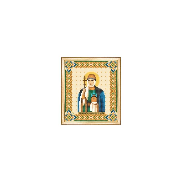 СБИ-013 Именная икона равноапостольная великая княгиня Ольга. Схема для вышивания бисером - 1