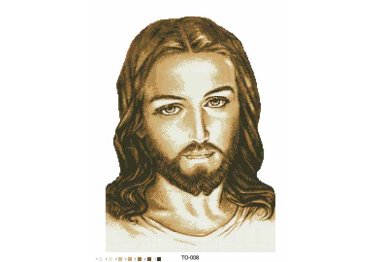  ТО-008 Ісус коричневий. Схема для вишивки бісером (габардин) ТМ Барвиста Вишиванка