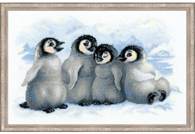  1323 Забавные пингвины. Набор для вышивки крестом Риолис