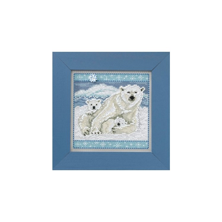 MH144305 Полярні ведмеді. Набір для вишивки в змішаній техніці Mill Hill - 1