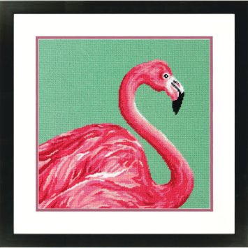 20086 Розовый фламинго. Набор для вышивки гобеленовым стежком - 1