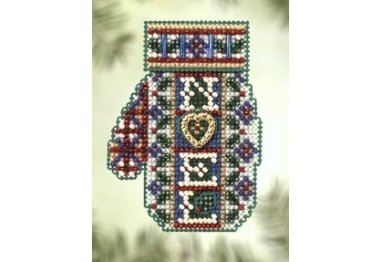 вишивка гладдю MHCM54 Серце. Набір для вишивки в змішаній техниці Mill Hill