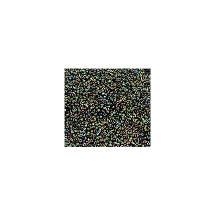 DB-3 Бісер Miyuki Delica Beads 11/0 (металік ірис темно-зелений) - 1