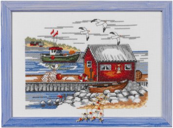 92-2309 Шведские шхеры. Набор для вышивания крестом PERMIN - 1