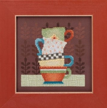 DM301615 Кавові чашки. Набір для вишивки в змішаній техніці Mill Hill - 1