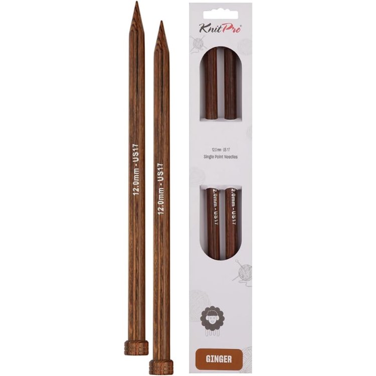 31155 Спицы прямые Ginger KnitPro, 25 см, 12.00 мм - 1