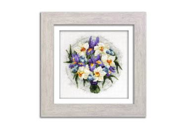  N079 Букет из весенних цветов.. Набор для вышивки крестом Кольорова