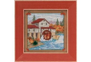 вышивка гладью MH145205 Деревенская мельница. Набор для вышивки в смешанной технике Mill Hill