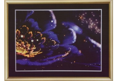 алмазная вышивка КС-141 Сапфировый цветок Набор картина стразами