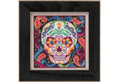  MH145204 Цукровий череп. Набір для вишивки в змішаній техніці Mill Hill