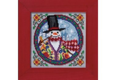 вышивка гладью JS149103 Восточный снеговик. Набор для вышивки в смешанной технике Mill Hill