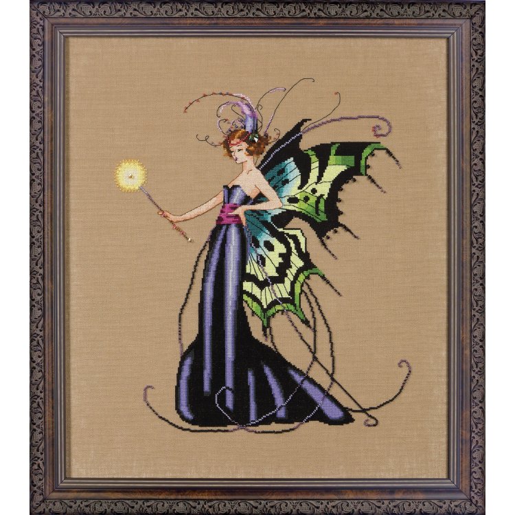 MD122 August Peridot Fairy // Фея Перідот. Схема для вишивки хрестиком на папері Mirabilia Designs - 1