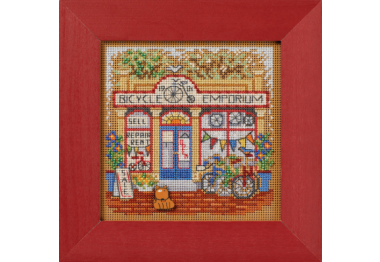 вишивка гладдю MH142412 Велосипедний салон. Набір для вишивки в змішаній техниці Mill Hill