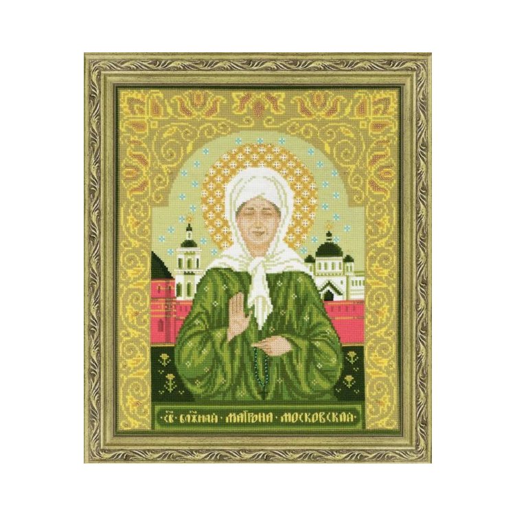 1385 Святая Блаженная Матрона Московская. Набор для вышивки крестом Риолис - 1