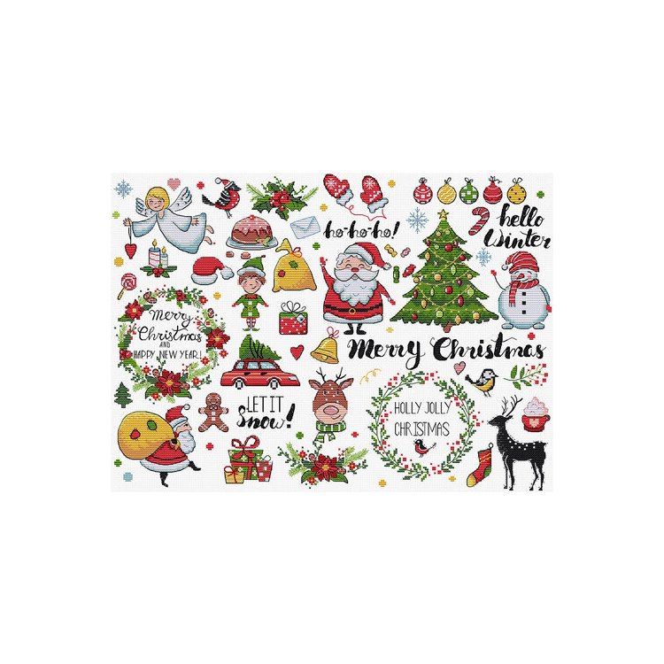 Набір для вишивки хрестиком L9928 Christmas Sampler. Letistitch - 1