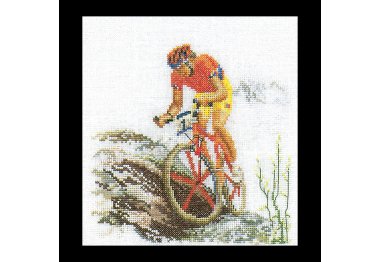  3035 Mountainbike Linen. Набор для вышивки крестом Thea Gouverneur