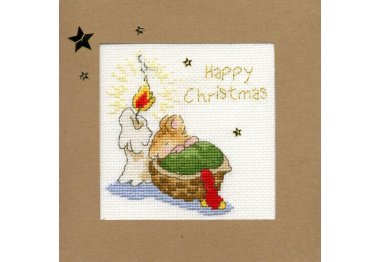  XMAS19 Набор для вышивания крестом (рождественская открытка) First Christmas "Первое Рождество" Bothy Threads