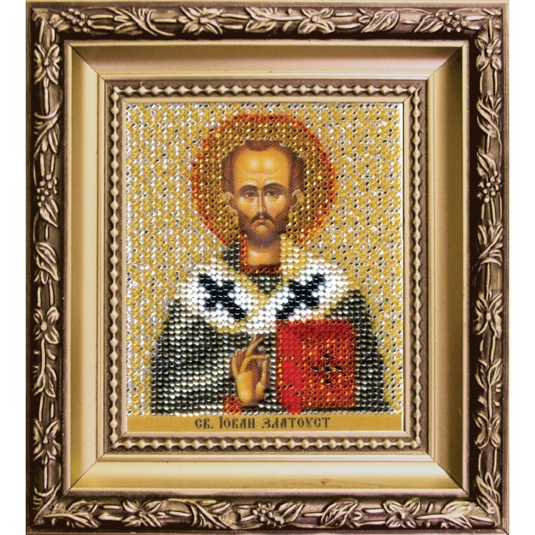 Б-1234 Икона святителя Иоанна Златоуста Набор для вышивки бисером - 1