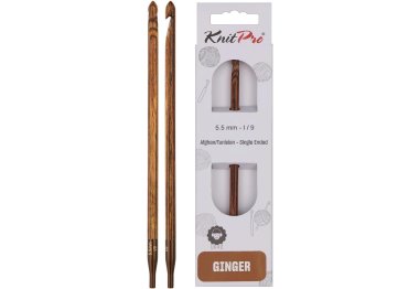 31266 Крючок односторонній туніський з`ємний Ginger KnitPro, 5.50 мм 31266 Крючок односторонній туніський з`ємний Ginger KnitPro, 5.50 мм