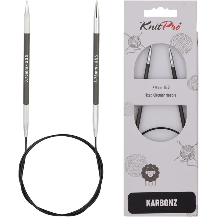 41187 Спицы круговые Karbonz KnitPro 80 см 3.75 мм - 1