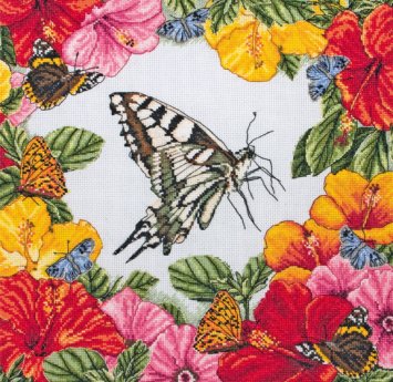 Весенние бабочки. Набор для вышивки крестом арт. 01225 - 1