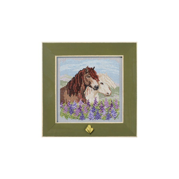MH142415 Ісландські коні. Набір для вишивки в змішаній техниці Mill Hill - 1