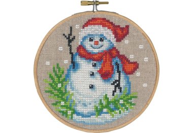  13-8243 Снеговик (Snowman. Набор для вышивания крестом PERMIN