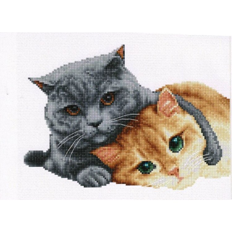 DSB026A Cat Friends . Набір для вишивки хрестом DSB - 1