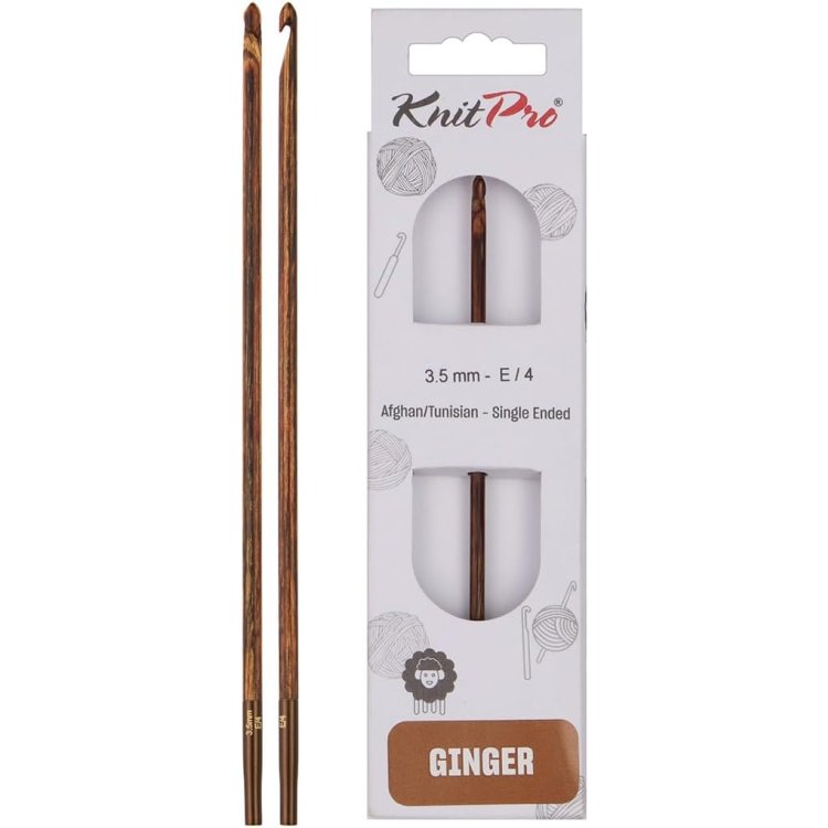 31262 Крючок односторонній туніський з`ємний Ginger KnitPro, 3.50 мм - 1 31262 Крючок односторонній туніський з`ємний Ginger KnitPro, 3.50 мм - 1