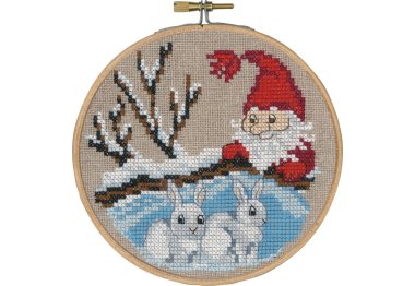  13-6241 Кролики и эльф (Rabbits & Elfs. Набор для вышивания крестом PERMIN