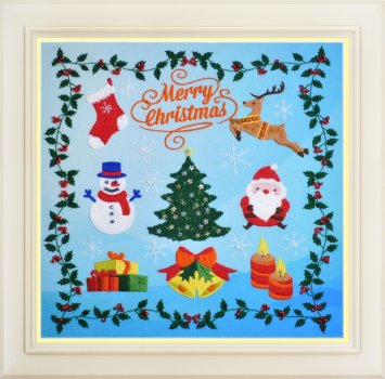 R-038 Merry Christmas. Набір для вишивки в техніці рококо Olanta - 1