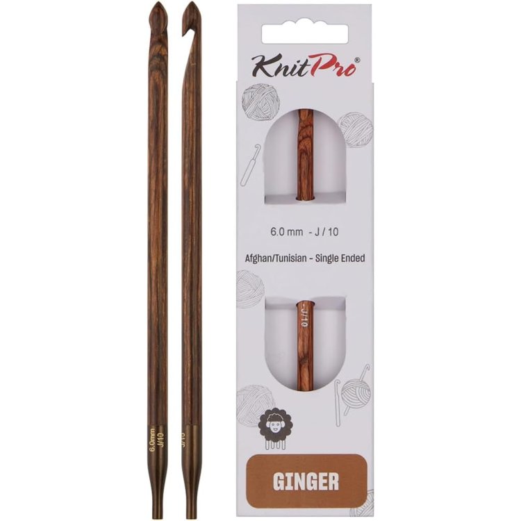 31267 Крючок односторонній туніський з`ємний Ginger KnitPro, 6.00 мм - 1 31267 Крючок односторонній туніський з`ємний Ginger KnitPro, 6.00 мм - 1