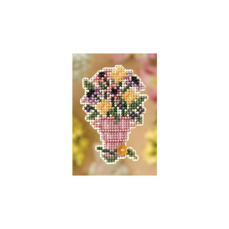 MH188104 Зрізані квіти. Набір для вишивки в змішаній техниці Mill Hill - 1