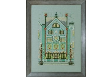  NC284 The Clockmaker's House//Будинок годинникаря. Схема для вишивки хрестиком на папері Nora Corbett
