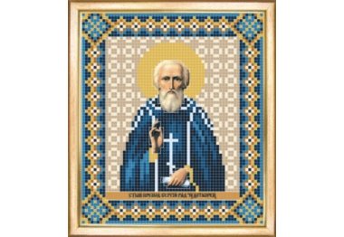  СБИ-071 Именная икона святой Сергей Радонежский. Схема для вышивания бисером