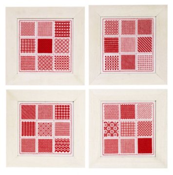 39-1400 Красный сэмплер. Набор для вышивания крестом PERMIN - 1