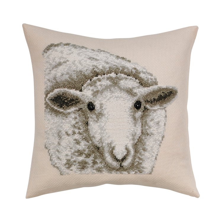 83-6104 Белая овца. Набор для вышивания крестом PERMIN - 1