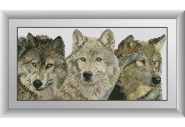  30462 Три волка. Набор для рисования камнями