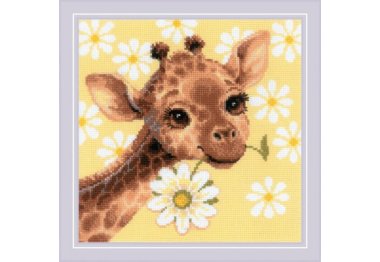  2318 Маленький жираф. Набір для вишивки хрестиком Ріоліс