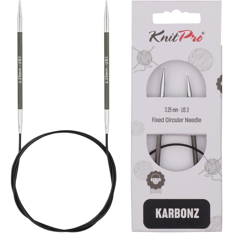 41206 Спицы круговые Karbonz KnitPro 100 см 3.25 мм - 1 41206 Спицы круговые Karbonz KnitPro 100 см 3.25 мм - 1