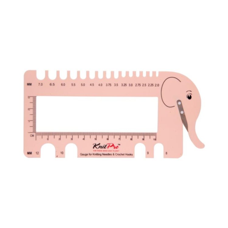 10994 Шкала размеров для спиц и крючков с резаком для пряжи KnitPro (розовый) - 1