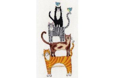  XKM1 Cat Stack "Кішки" Bothy Threads. Набір для вишивки хрестиком