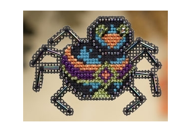 вышивка гладью MH189201 Вызывающий паук. Набор для вышивки в смешанной технике Mill Hill