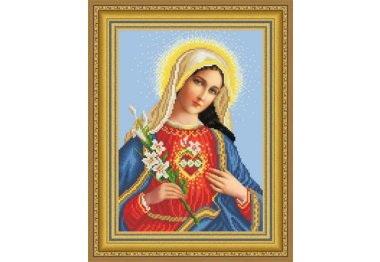  ТО-087 Икона Открытое Сердце Марии. Схема для вышивки бисером (атлас) ТМ Барвиста Вишиванка