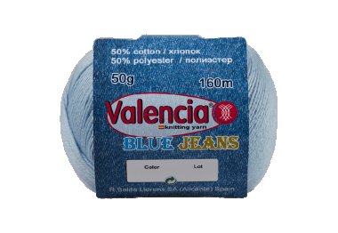 пряжа для вязания Валенсия Блю джинс (упаковкой 8 шт.)
