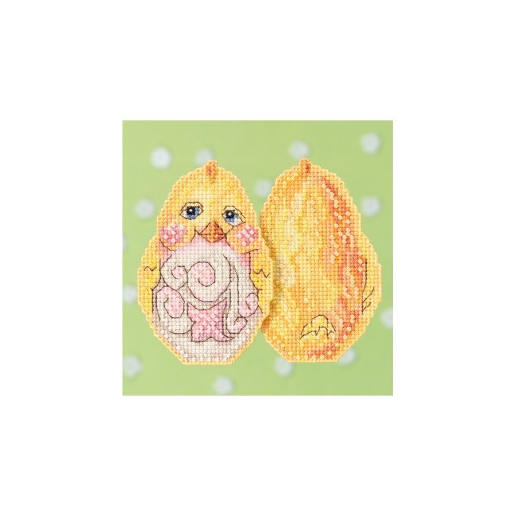 JS181712 Жовте курча. Набір для вишивки в змішаній техніці Mill Hill - 1